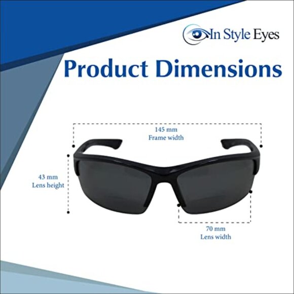 Polarized Bifocal Sunglasses with TR90 Frame, Wrap-Around Semi-Rimless Design main image 6